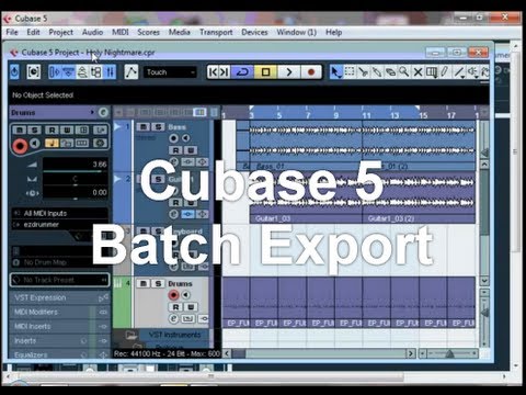 Cubase 5 Batch Export of Tracks