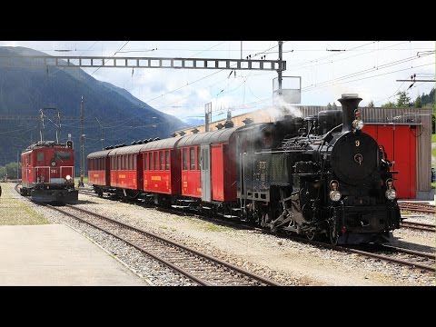 100 Jahre Brig-Gletsch Teil 2/13: Dampfzug Brig-Oberwald 14.08.14