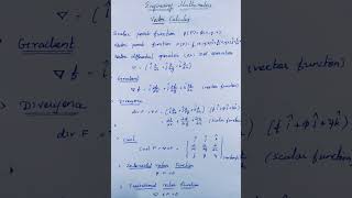 Engineering mathematics -vector calculus