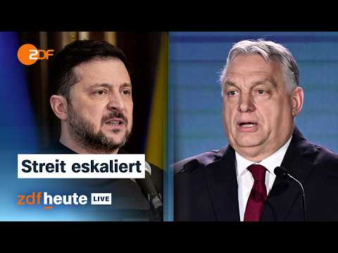 Selenskyj droht Orbán, Ukrainer in Ungarn festgenommen: Worum es im Streit geht | ZDFheute live