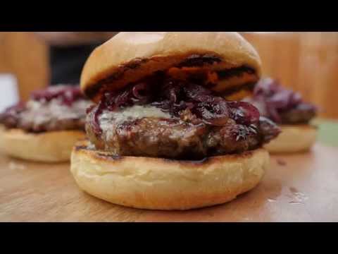 Recipe of the Week Blue Cheese Burgers with Red Wine Onions
