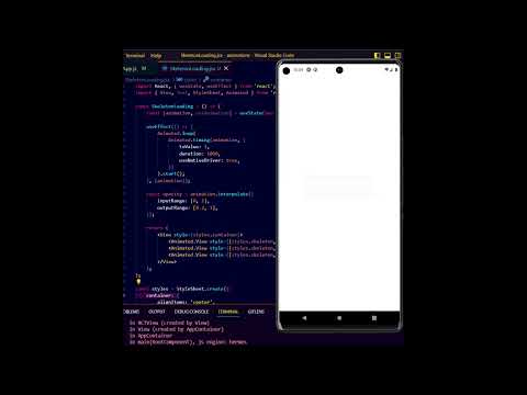React native skeleton loading using Animation