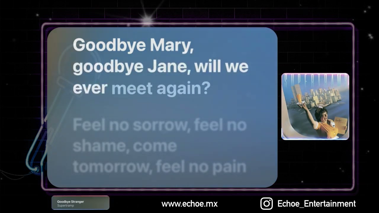 Supertramp - Goodbye Stranger (Karaoke Version, Original Music)