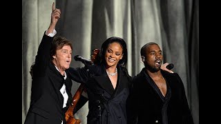 Rihanna, Kanye West &amp; Paul McCartney - FourFiveSeconds live at the Grammys 2015