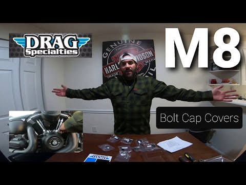 Drag Specialties Bolt Cap Cover Kit for Harley Davidson Milwaukee 8.