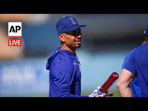LIVE: Los Angeles Dodgers and Milwaukee Brewers warm up before Game 3