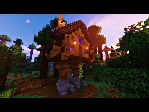 Minecraft Tutorial: How to Build an Awesome 9x9 Witch House (Baba Yaga's Hut)