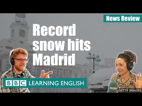 西班牙遭遇破紀錄的暴風雪 - 新聞評論 (Record-breaking snow storm hits Spain - News Review)