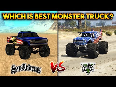 GTA 5 VS GTA SAN ANDREAS MONSTER TRUCK : WHICH IS BEST?
