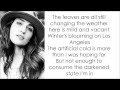 Sara Bareilles - December (Lyrics) [HD]
