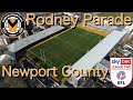 Ep81. Rodney Parade Stadium, by drone Home of Newport County. In League Two for the 23/24 season
