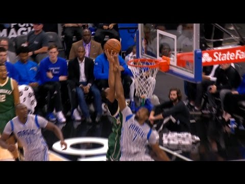 John Henson Dunks Over Ibaka Off The Alley Oop Feed From Delladova