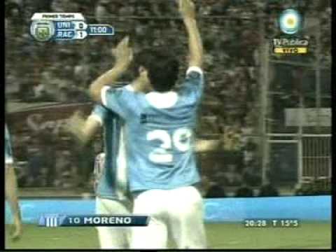 Unión 0 Racing 1, gol de Gio Moreno