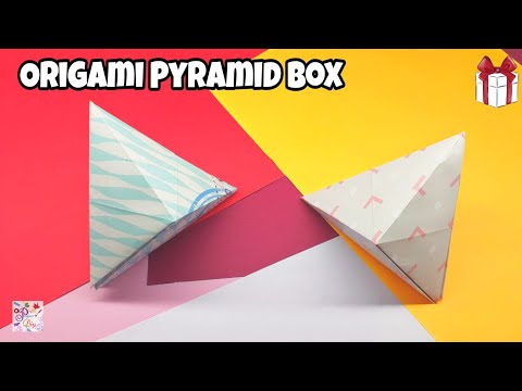 #78 Pyramid Shape Origami Paper Gift Box - Origami Kawaii
