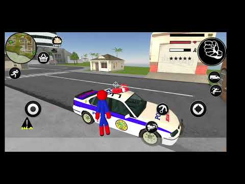 Stickman Red Spider Mission THEFT Police car
