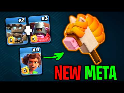 NEW META! Root Rider + Throwers + Meteor Golem with Stick Horse Equipment | Clash of Clans