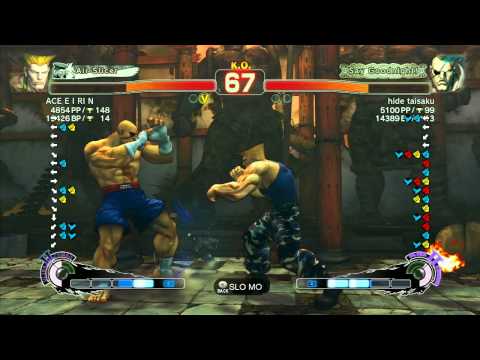 ACE E I RI N (Guile) vs hide taisaku (Sagat) - SSF4 Arcade Edition Xbox Live Ranked Match