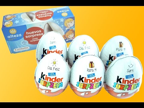 9 kinder surprise eggs huevos kinder sorpresa unboxing
