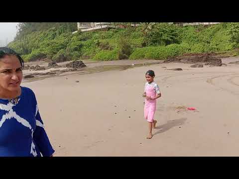 sumedha enjoying beach waters with her mom at ganapati pule beach on sept 9 2023
