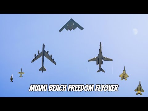 Freedom Flyover Over Miami Beach | Hyundai Air and Sea Show