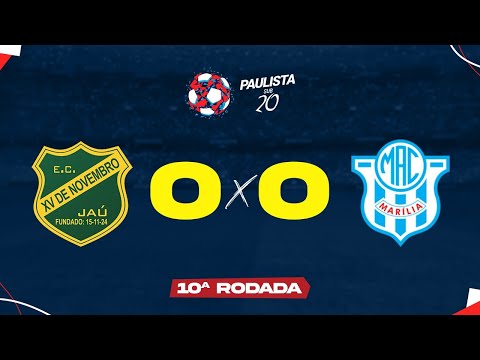 Melhores Momentos de XV de Jaú 0 x 0 Marília - Rodada 10 - Sub-20 - 2021