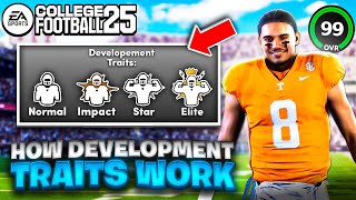 How Development Traits Work in College Football 25 Dynasty