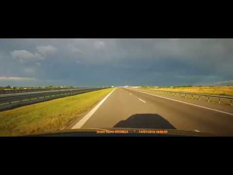 Autostrada A4. Poland - Ukraine Border. Time-lapse 10x speed