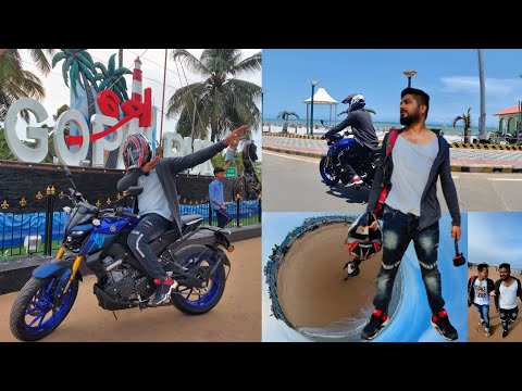MT-15 Monsoon Ride To Gopalpur Sea #beach | Berhampur Yamaha | 2022 #monsoon Populer Blue #water Sea