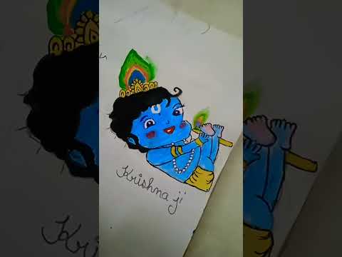 Day -2 of cute god Drawing chalenge #krishna ji #drawing #donika