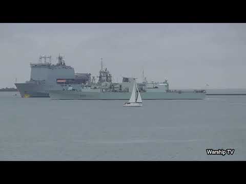 ROYAL CANADIAN NAVY HMCS HALIFAX FFH 330 IN PLYMOUTH SOUND 8-4-22