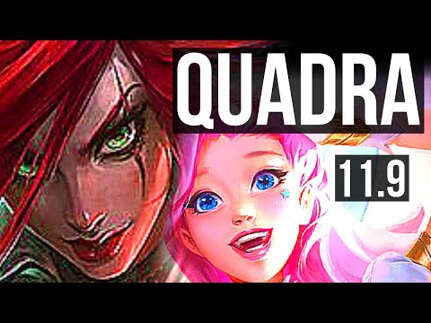 KATARINA & Taric vs SERAPHINE & Bard (ADC) | Rank 5 Kata, Quadra, 8/2/6 | EUW Challenger | v11.9
