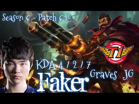 SKT T1 Faker GRAVES Jungle vs Rek'Sai - Patch 6.10 KR | League of Legends