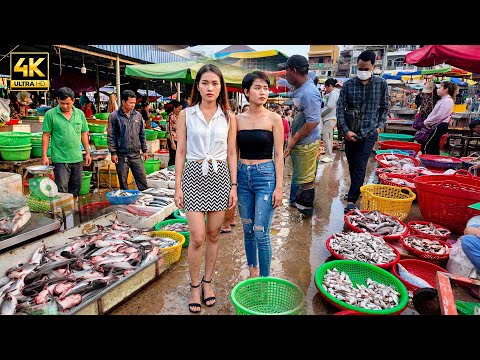 Morning at a Phnom Penh Fresh Market  Daily Routine & Cambodian Lifestyle