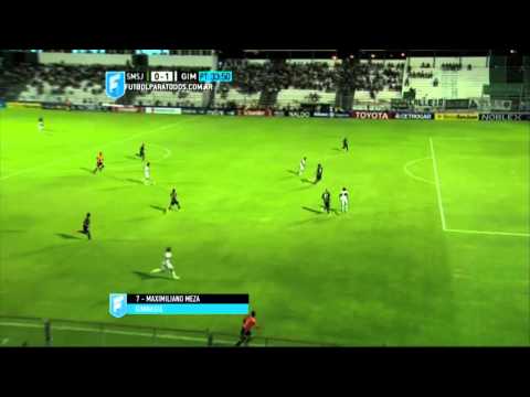 Gol de Meza. San Martín (SJ) 0 - Gimnasia 1. Primera División 2015. FPT.