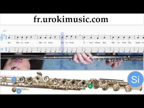 Cours de Flute Mary Had A Little Lamb Tuto Partitions Partie#2 um-b829