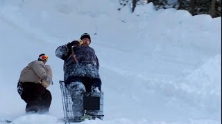 Jackass 3D (2010) - Shopping Cart Ski Jump