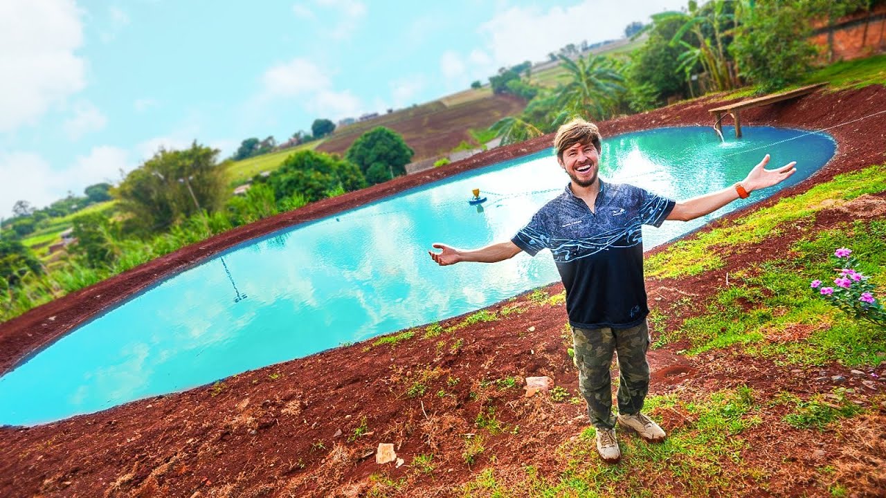 95% DO LAGO ESTÁ CONCLUÍDO! AGORA SÓ FALTA OS PEIXES