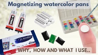 Magnetizing my watercolor pans - Why and how I do it and what I use