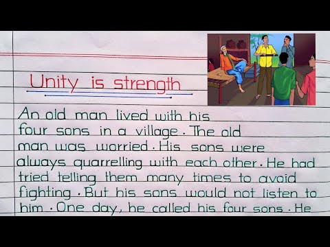Unity is Strength story/Essay writing || Unity is power story/Essay in English