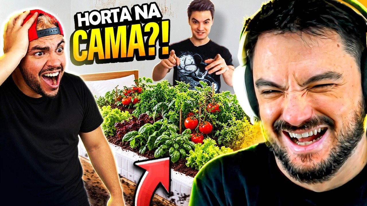 TRANSFORMEI A CAMA DO LUCCAS NETO NUMA HORTA! - React