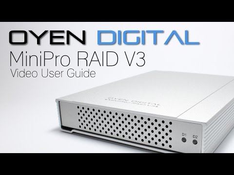 Oyen Digital 10TB MiniPro RAID V3 2-Bay USB Type-C Hard Drive System (2 x 5TB)