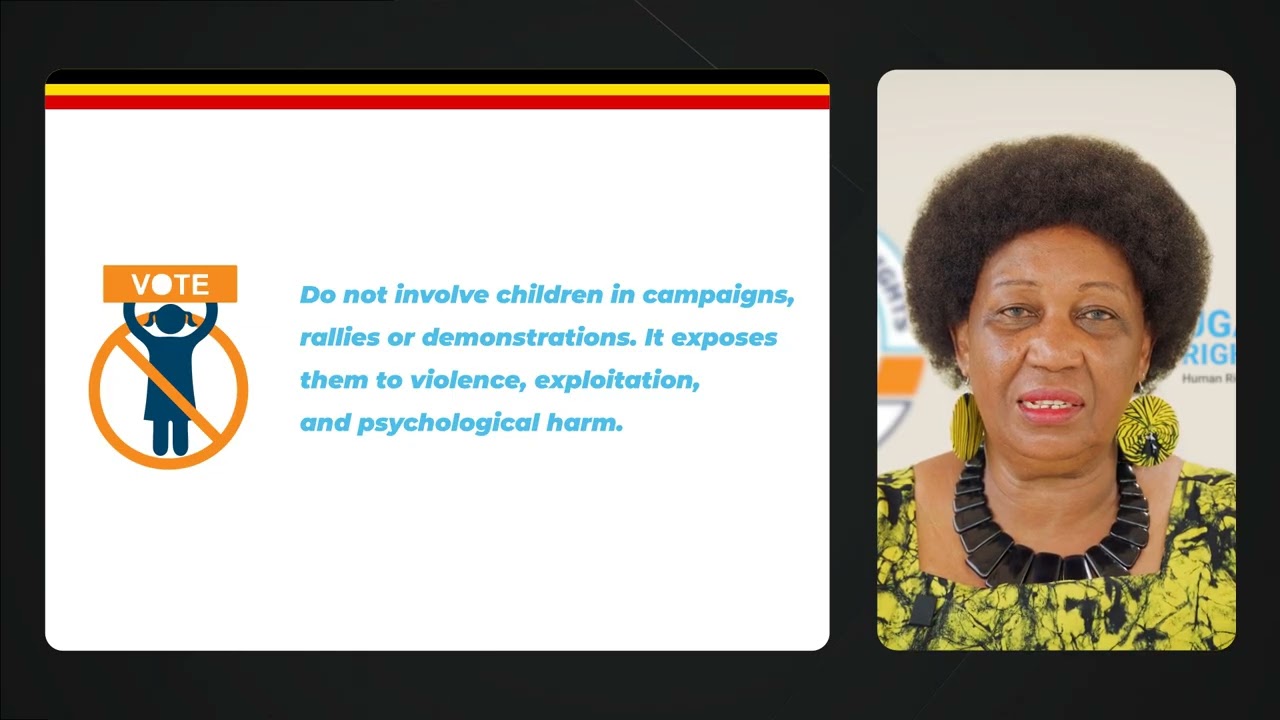 “Do not involve children in campaigns, rallies or demonstrations during #ugandadecides2026”