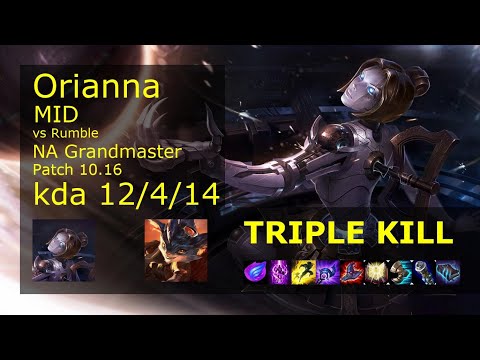 Orianna Mid vs Rumble - NA Grandmaster 12/4/14 Patch 10.16 Gameplay