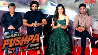 Pushpa - The Rise Hindi Press Meet At Mumbai | Allu Arjun, Rashmika Mandanna, DSP, Manish Shah video