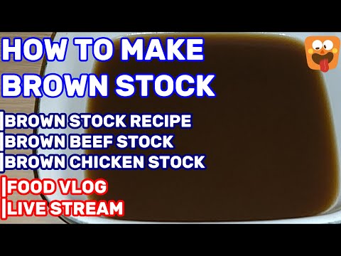 , title : 'HOW TO MAKE BROWN STOCK |BROWN BEEF STOCK |BROWN CHICKEN STOCK |LIVES TREAM |FOOD VLOG'