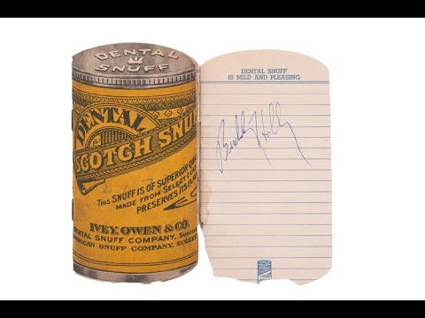 Buddy Holly Signed Dental Scotch Snuff Booklet