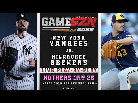 New York Yankees VS Brewers LIVE 🔴 | Carlos Rodon Returns! | GameSZN Play-By-Play 2026