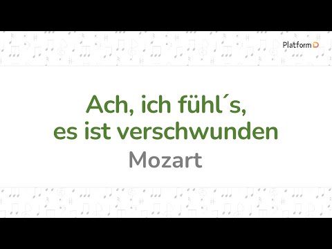 [Text] "Ach, ich fühl´s, es ist verschwunden" Mozart | 독일 가곡 "아, 나는 사라졌음을 느끼네" 모차르트 가사 발음