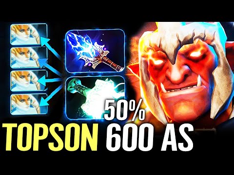 🔥 TOPSON 600AS Troll Warlord MAX AS MID — Mjollnir + Aghanim 50% Electric Chance vs NAGA Dota 2 Pro