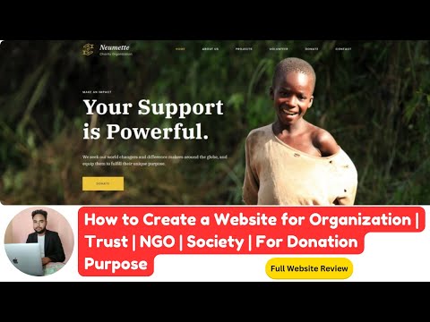 Website for an Organisation, Trust or Society — client website video